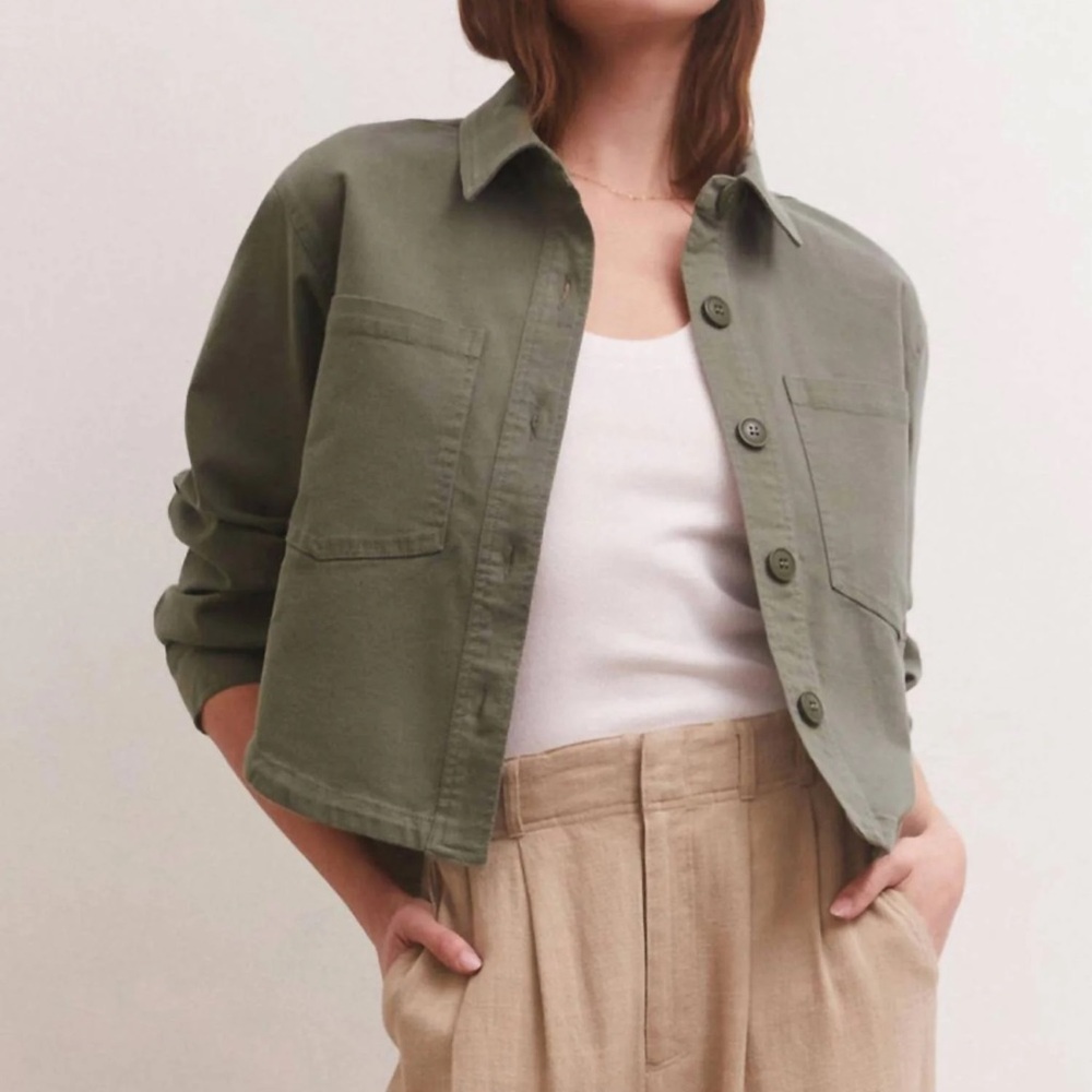 Z Supply All Day Cropped Twill Jacket